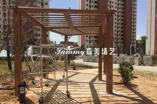 陜西延安寶塔區(qū)李渠鎮(zhèn)高茆灣村鋼構廊架項目