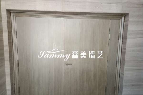 合肥包河區(qū)望湖路華廚味道防火門木紋漆項目